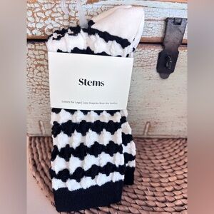 Stems Black and White Patterned Socks 2 pair